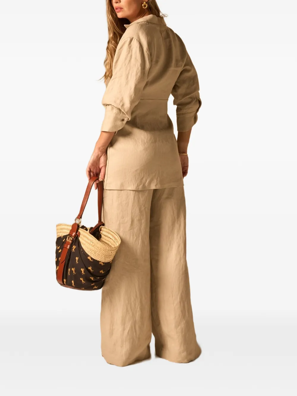 JBQ Oslo 2.0 broek met wijde pijpen Beige