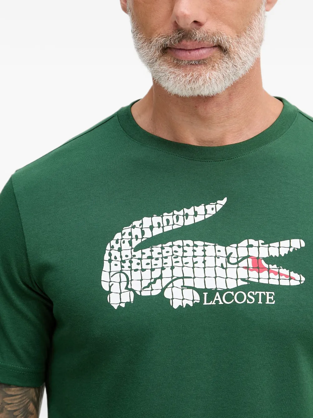 Lacoste T-shirt met logoprint Groen