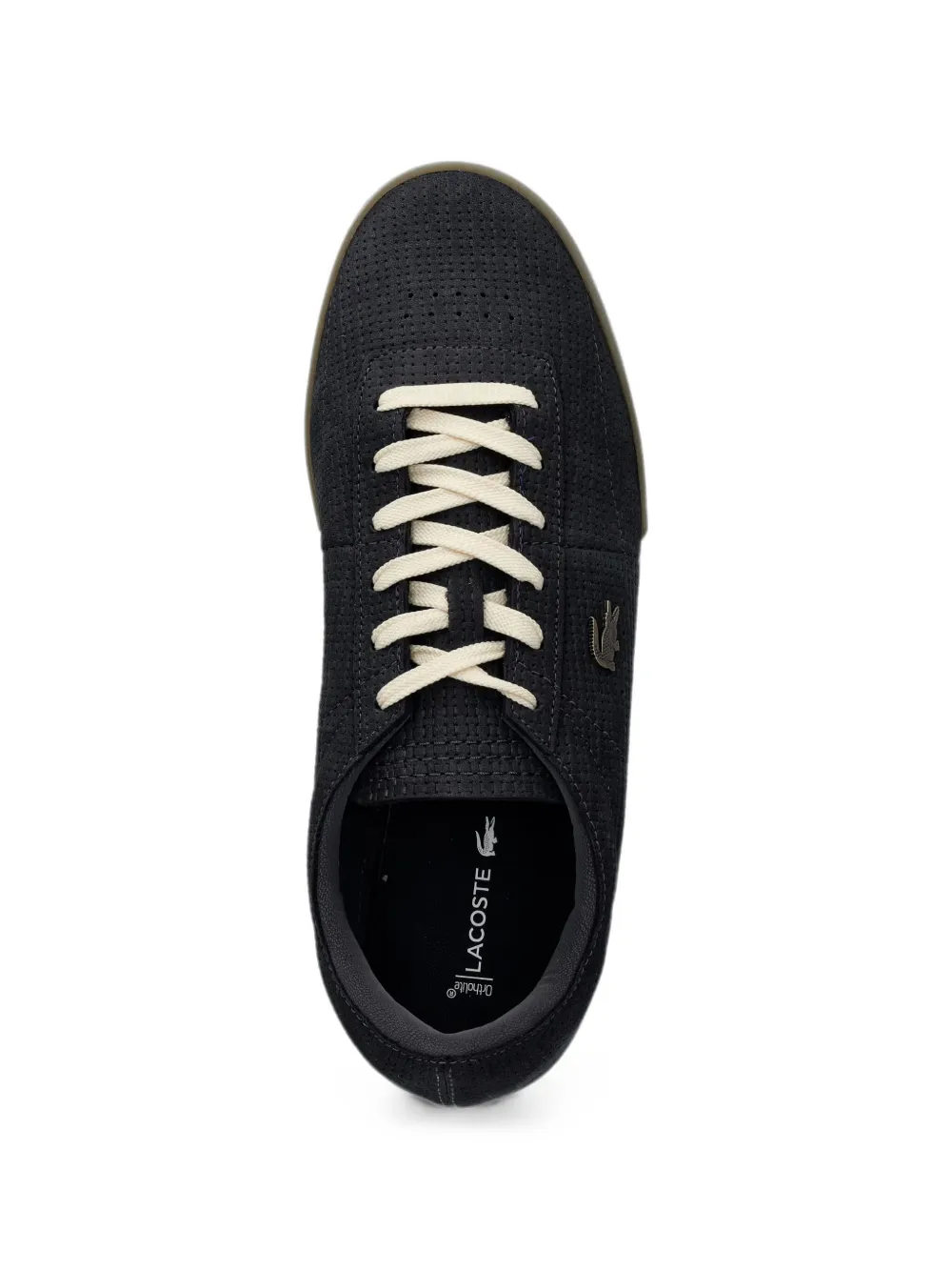 Lacoste Aura sneakers met logo-plakkaat en geperforeerde details Grijs