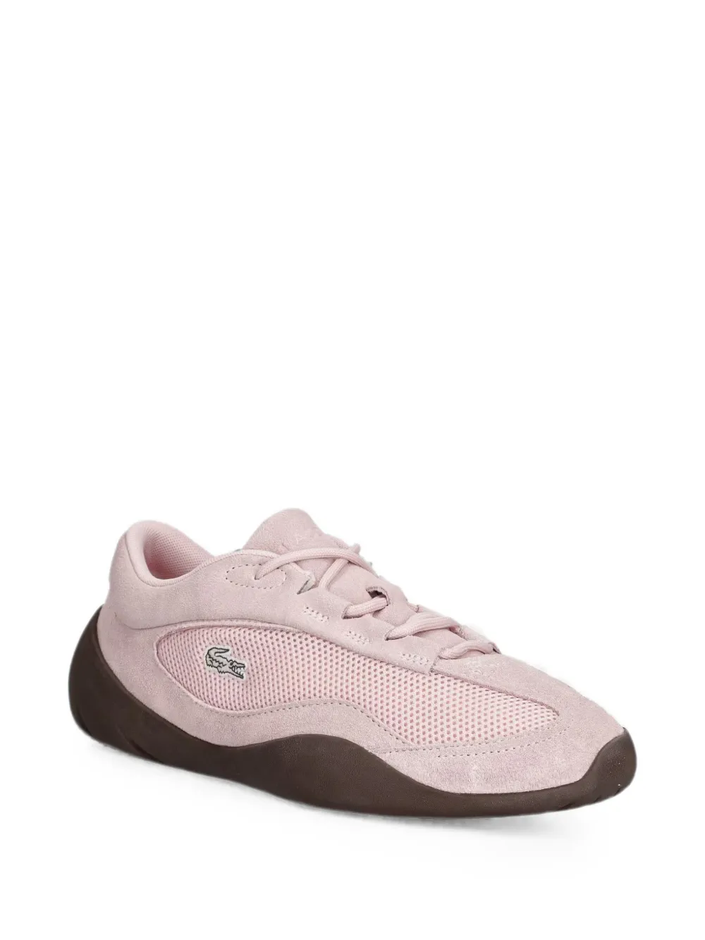 Lacoste Net Low suede sneakers Roze