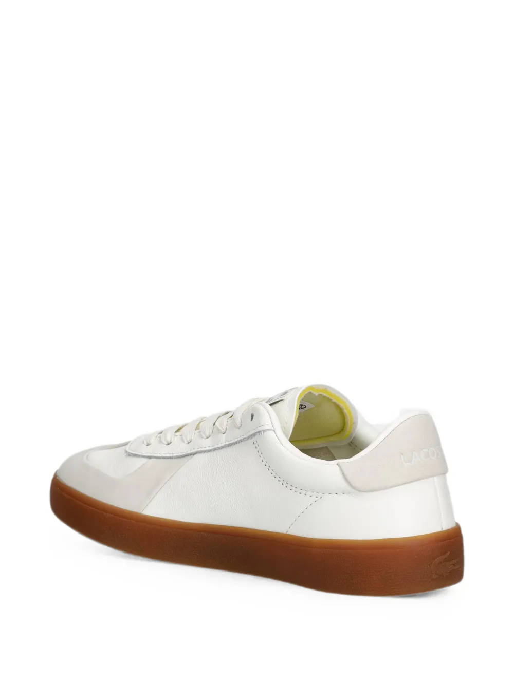 Lacoste panelled leather sneakers Wit