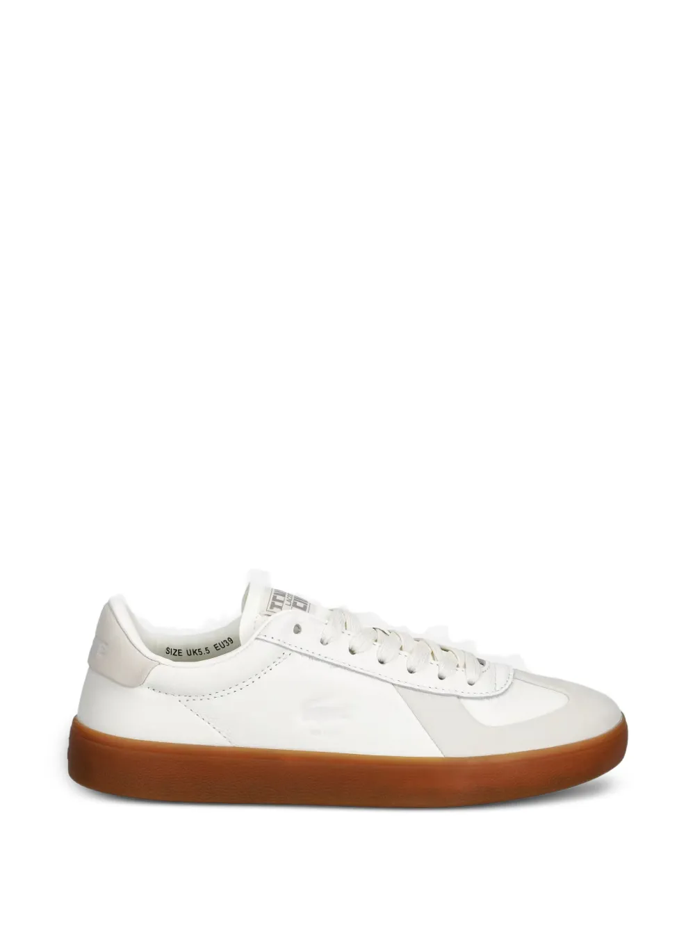 Lacoste panelled leather sneakers Wit