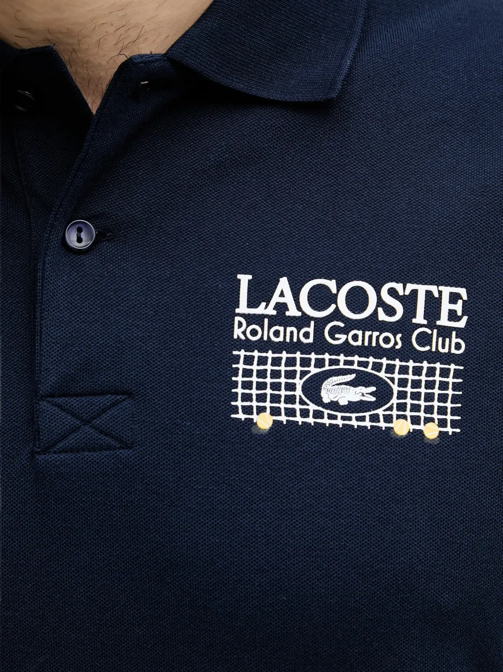 Lacoste Roland-Garros Club katoenen poloshirt Blauw