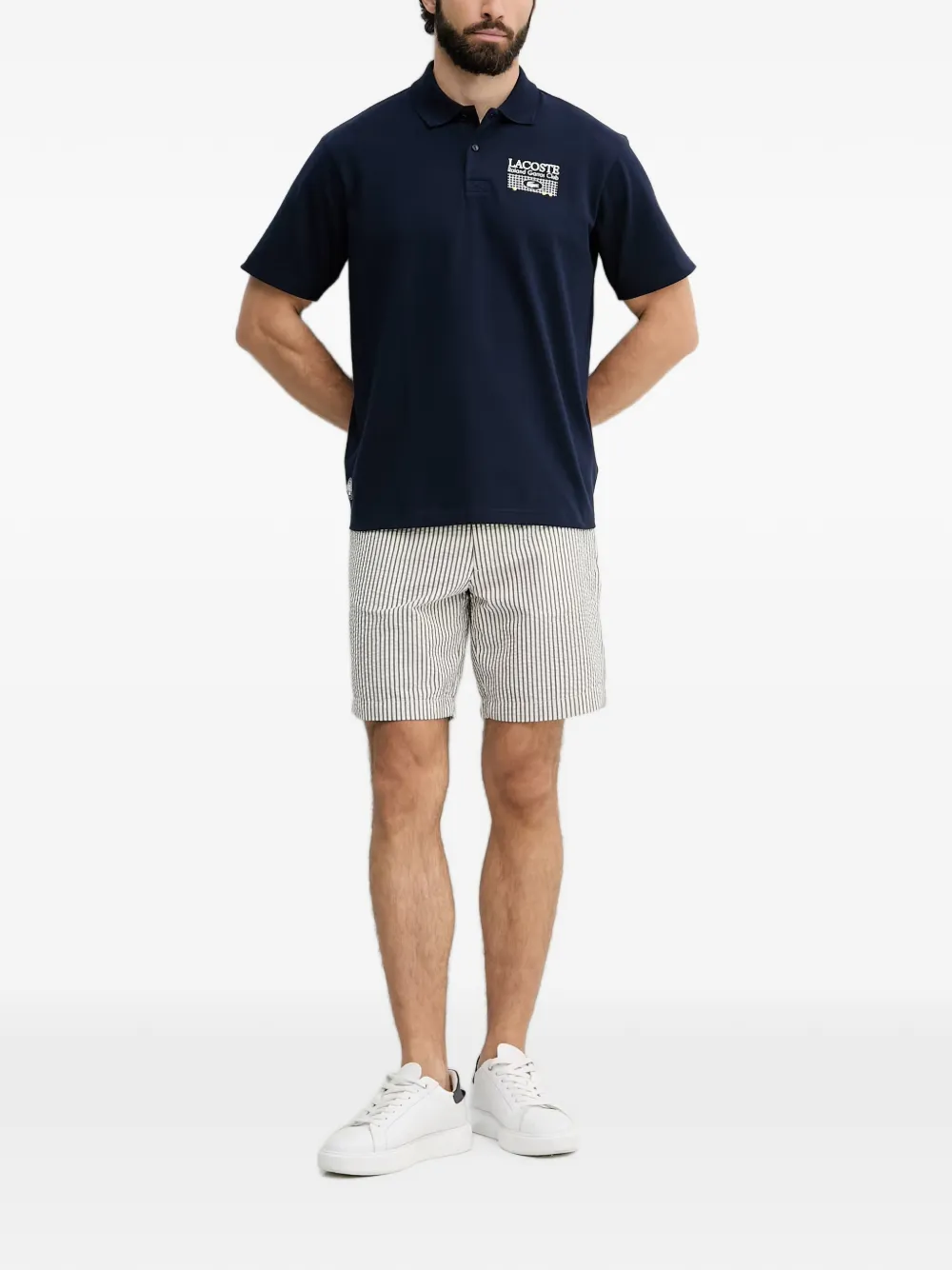 Lacoste Roland-Garros Club katoenen poloshirt Blauw