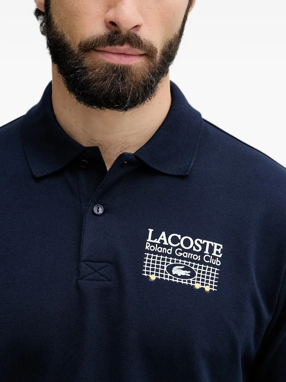 Lacoste Roland-Garros Club katoenen poloshirt Blauw