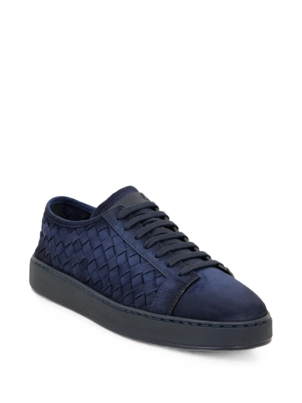 Santoni woven leather sneakers Blauw