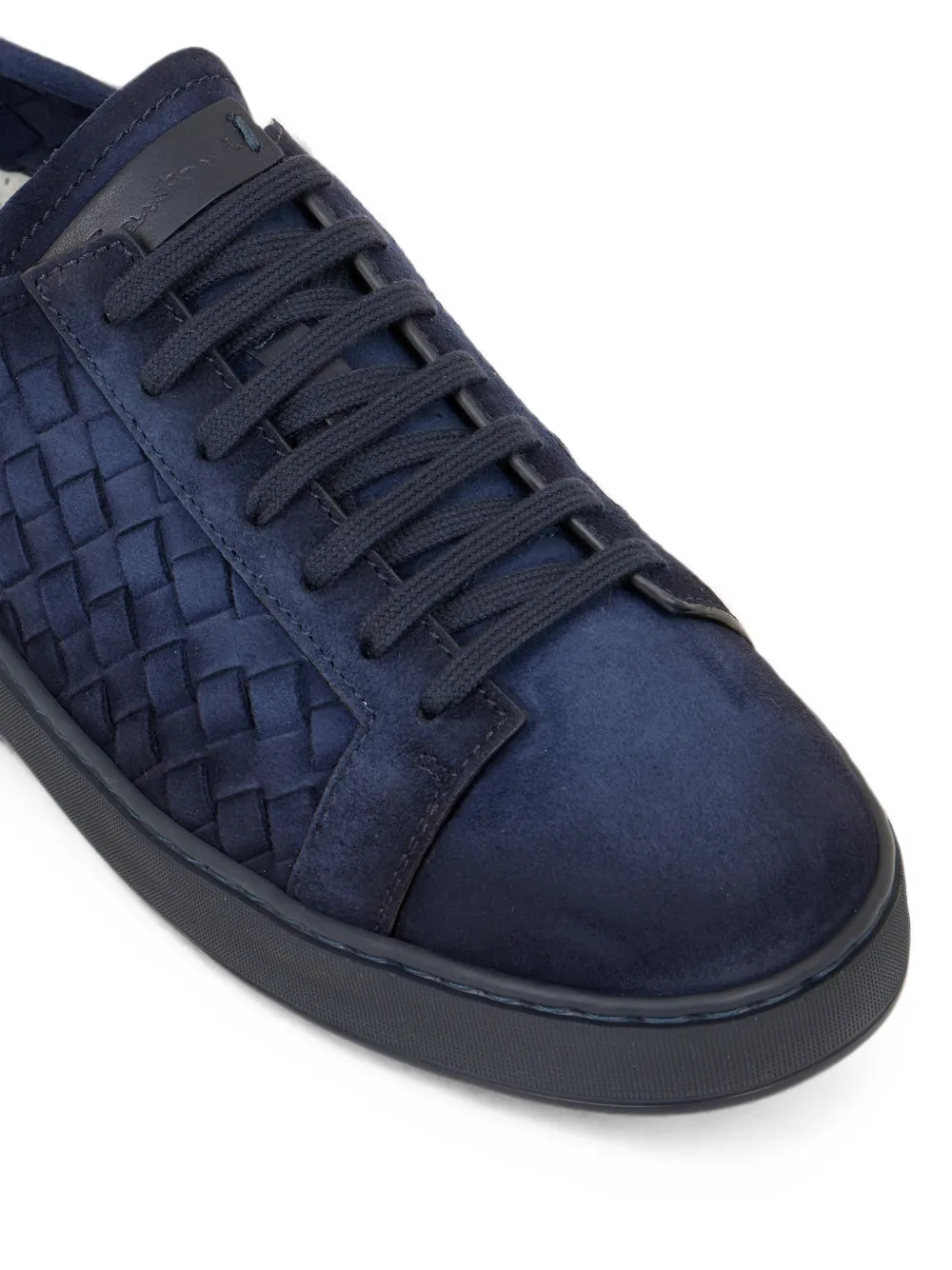 Santoni woven leather sneakers Blauw