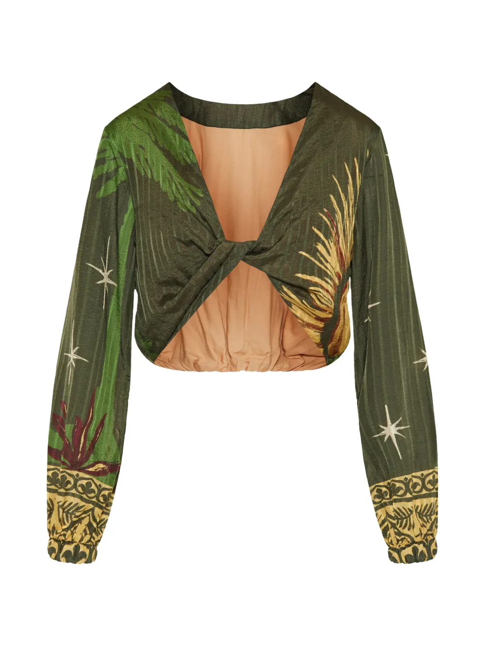 Johanna Ortiz Afterwork twist-detail top - Verde