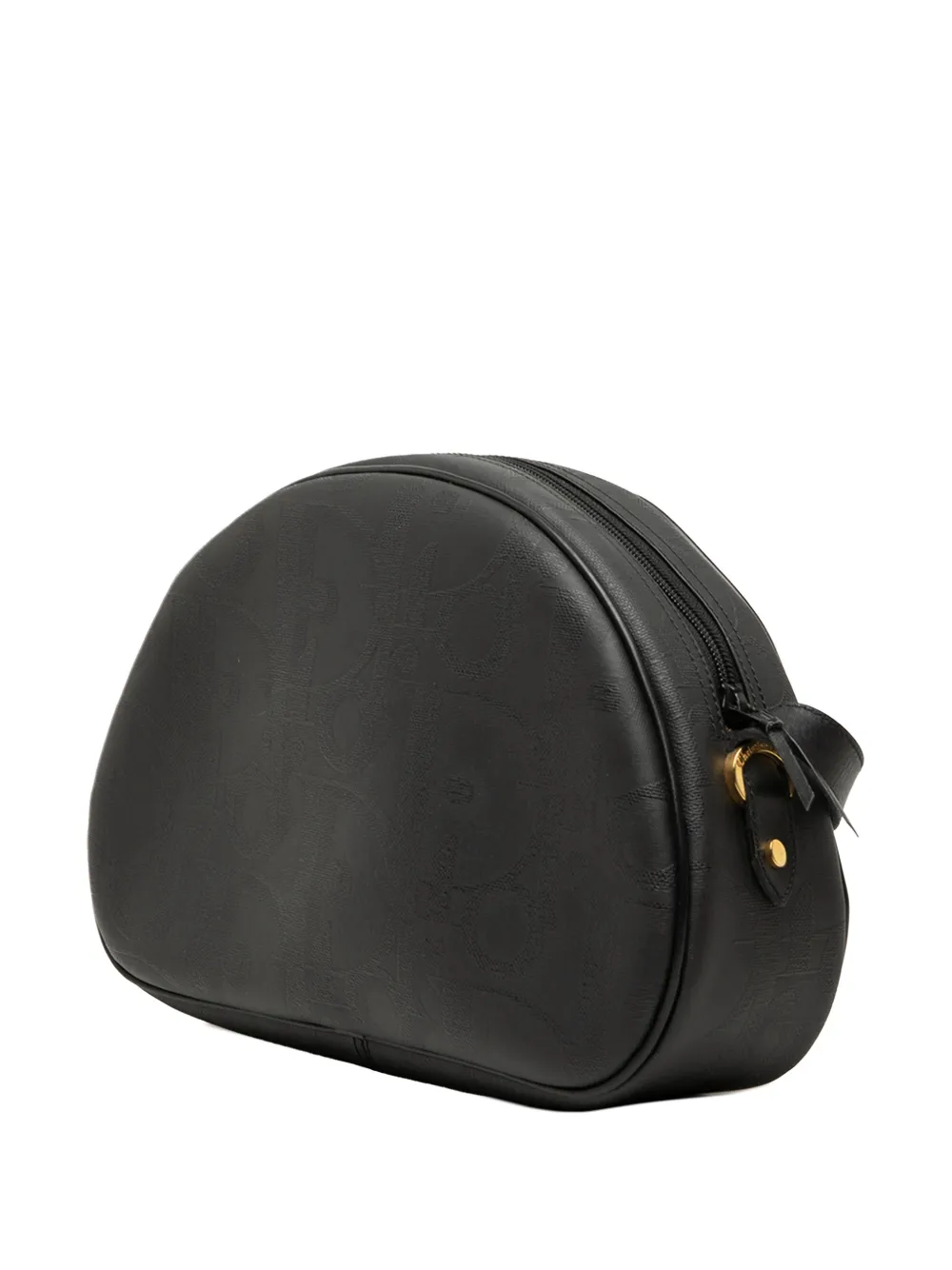 Dior Pre-owned 20th Century Oblique Trotter Coated Canvas Crossbody Bag in Black, view 3
