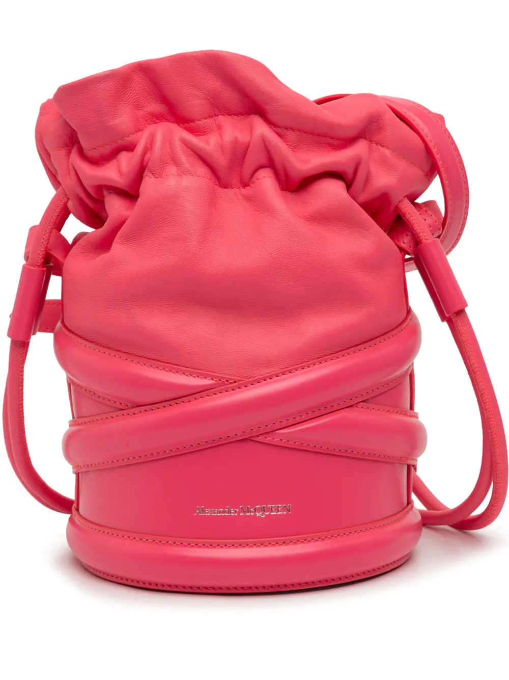Alexander McQueen Pre-Owned 2010-2026 Calfskin The Soft Curve bucket bag - Pink