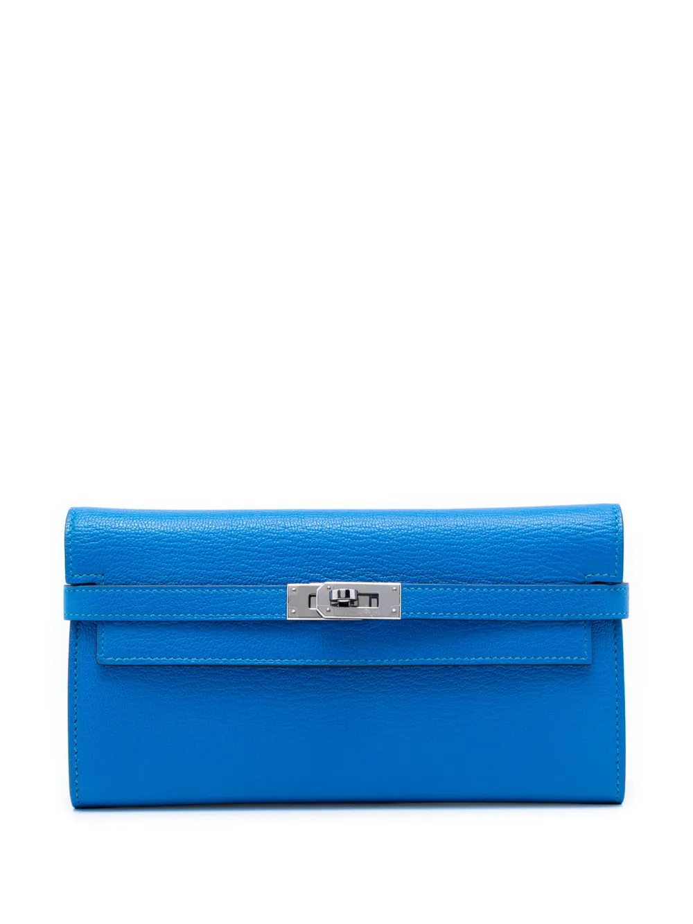 Hermès Pre-Owned Portafoglio Kelly in pelle Chevre Mysore 2017 - Blu