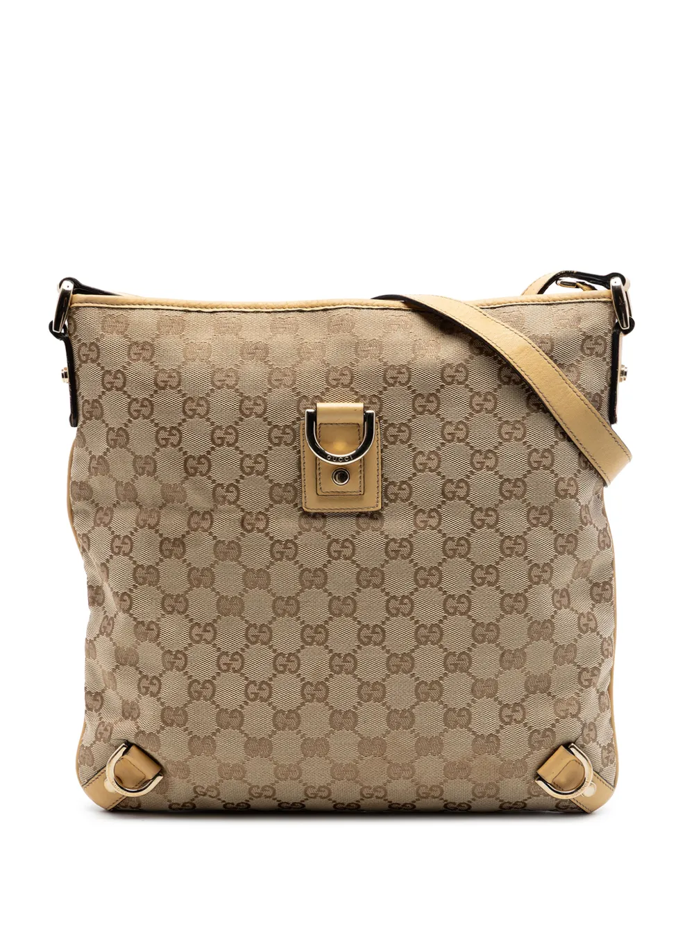 Gucci Pre-Owned Borsa a tracolla Abbey in tela GG con anello a D 2016-2026 - Toni neutri