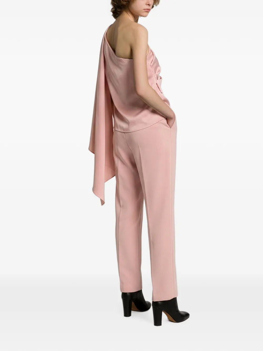 Alberta Ferretti Straight plooibroek Roze