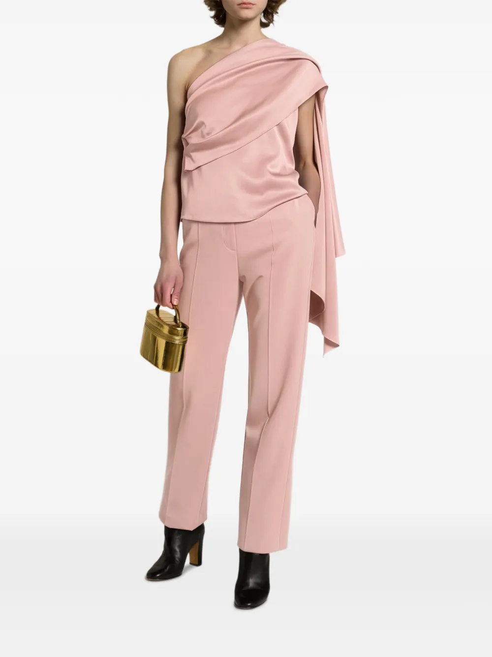 Alberta Ferretti Straight plooibroek Roze