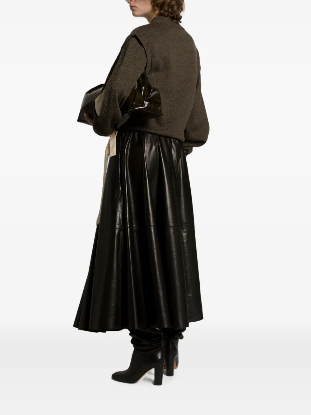 Alberta Ferretti Wollen trui met gelaagd detail Groen