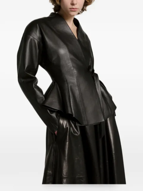 Alberta Ferretti elasticated-waistband panelled midi skirt