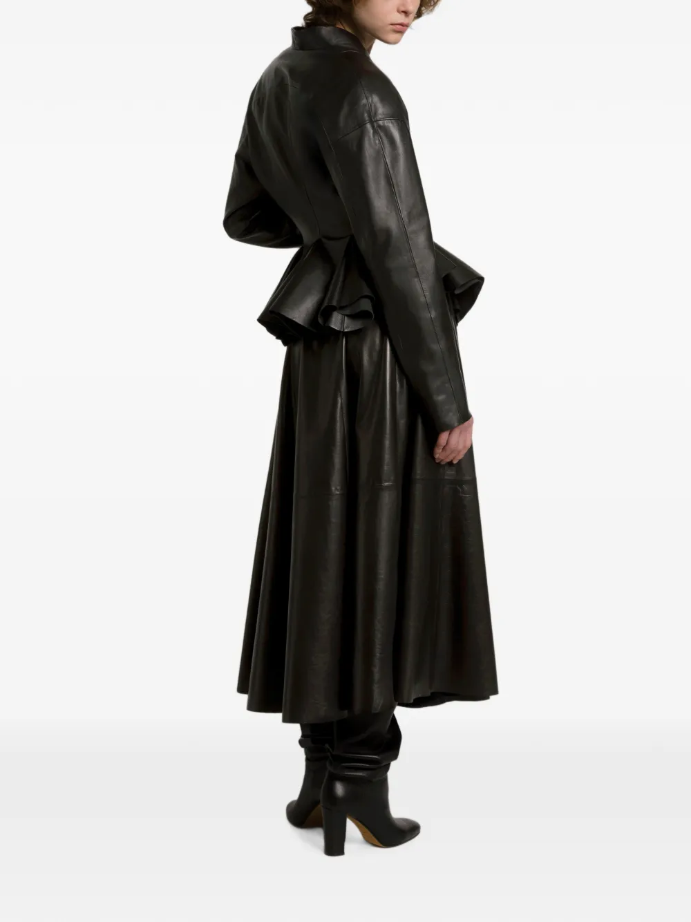 Alberta Ferretti Maxi-rok met elastische tailleband en vlakken Zwart