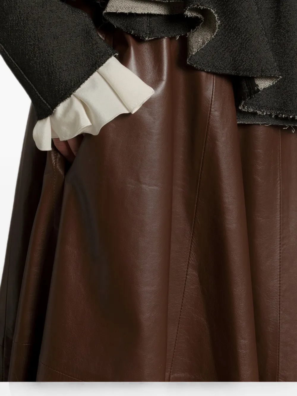 Alberta Ferretti Gonna midi svasata - Marrone