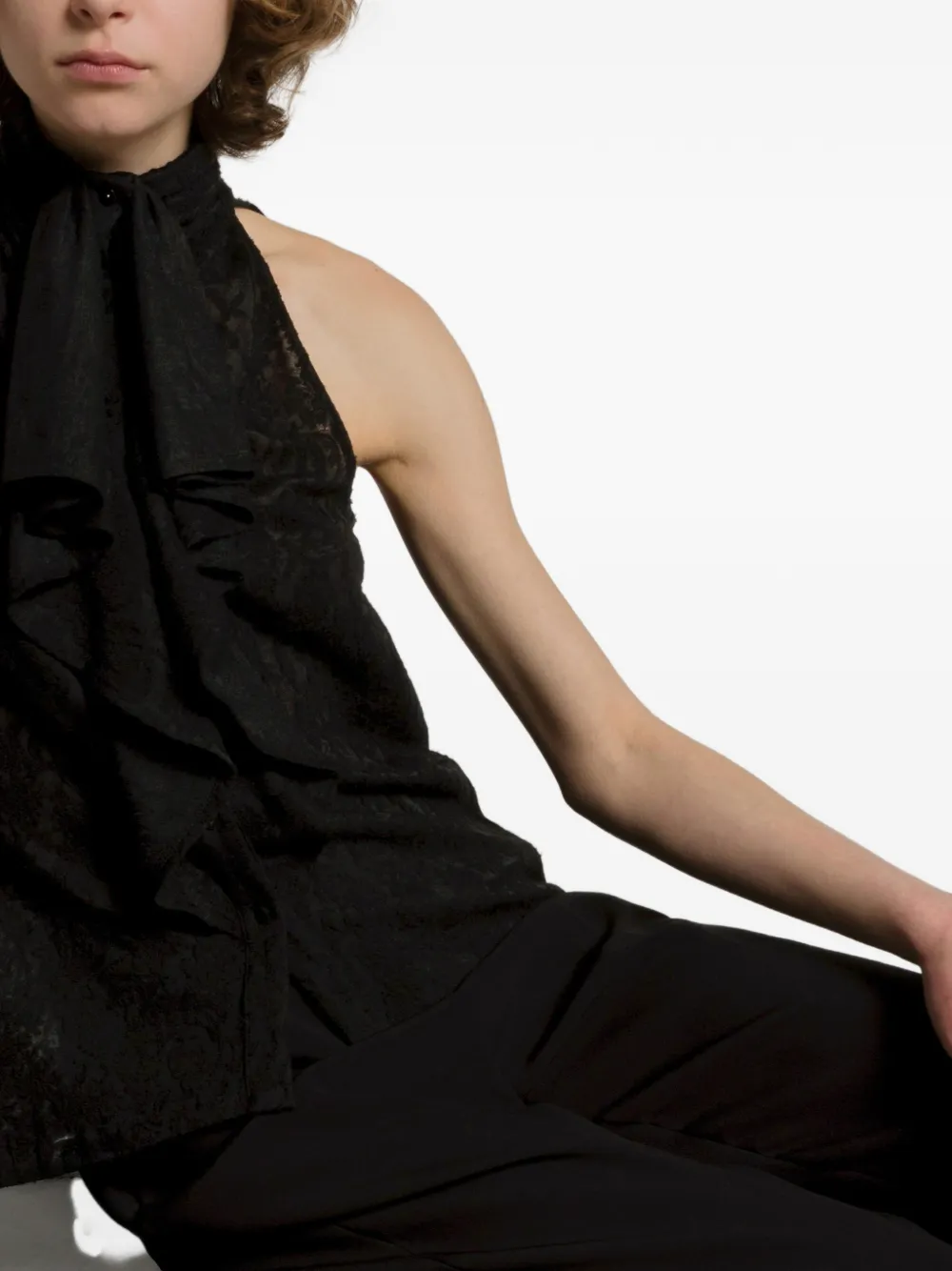 Alberta Ferretti Blouse met ruches Zwart