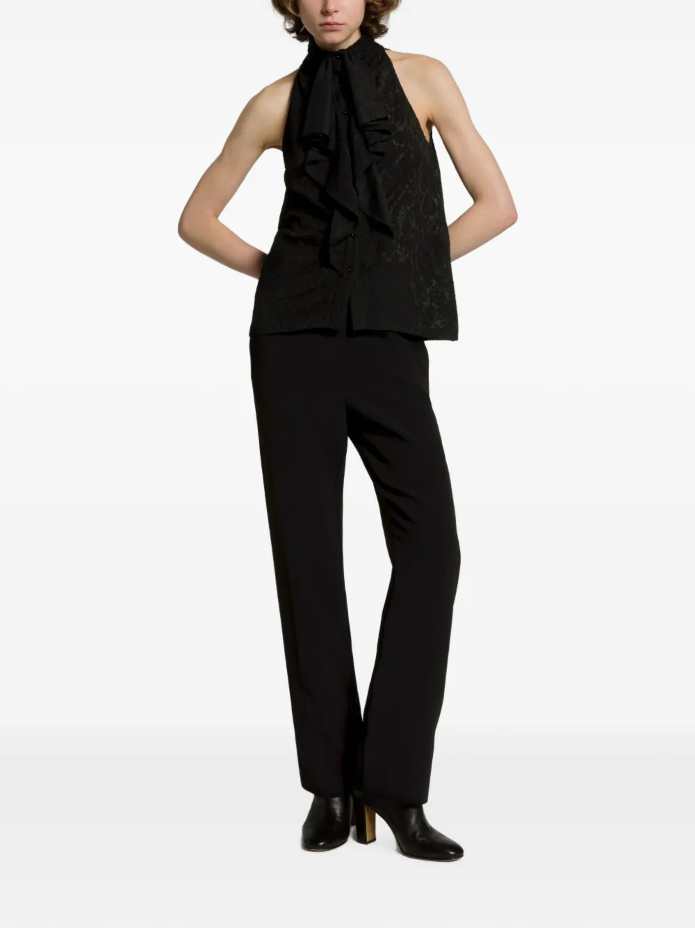 Alberta Ferretti Blouse met ruches Zwart