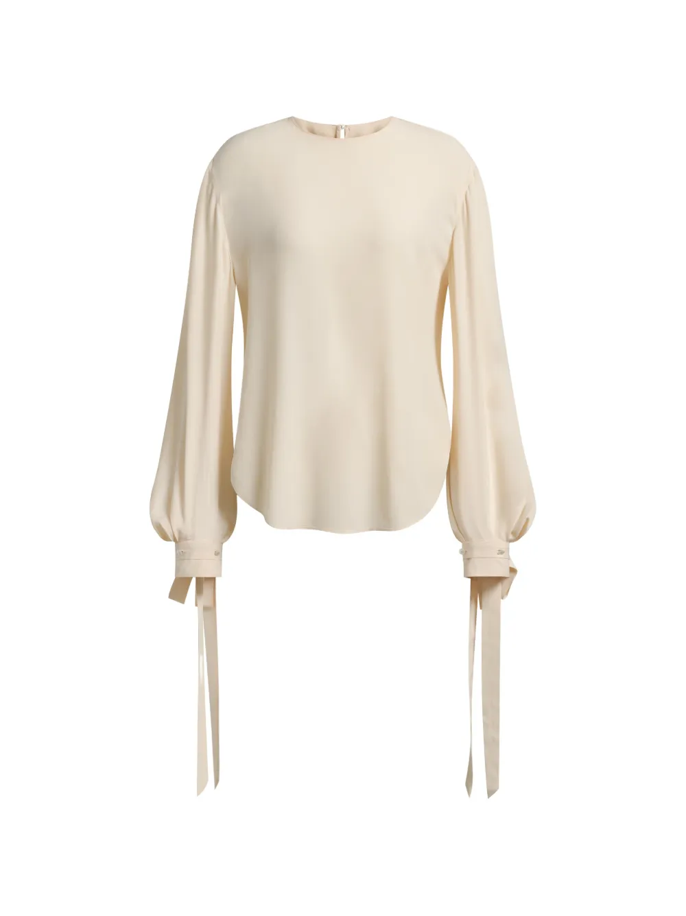 Alberta Ferretti tie-cuff long-sleeve blouse - Neutrals
