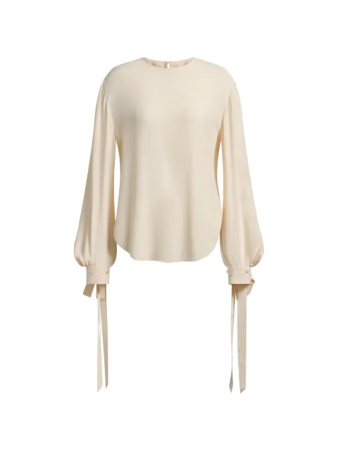 Alberta Ferretti tie-cuff long-sleeve blouse