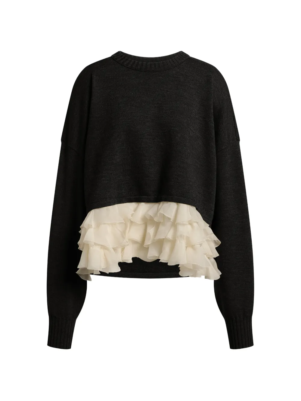 Alberta Ferretti Trui met ruches Grijs