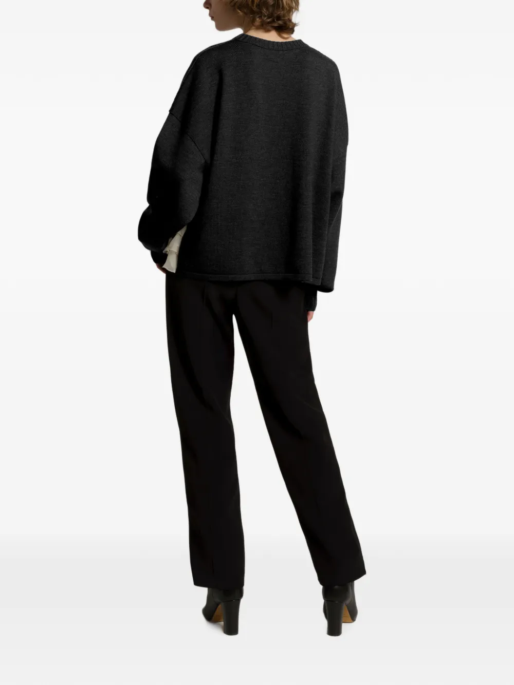 Alberta Ferretti Trui met ruches Grijs