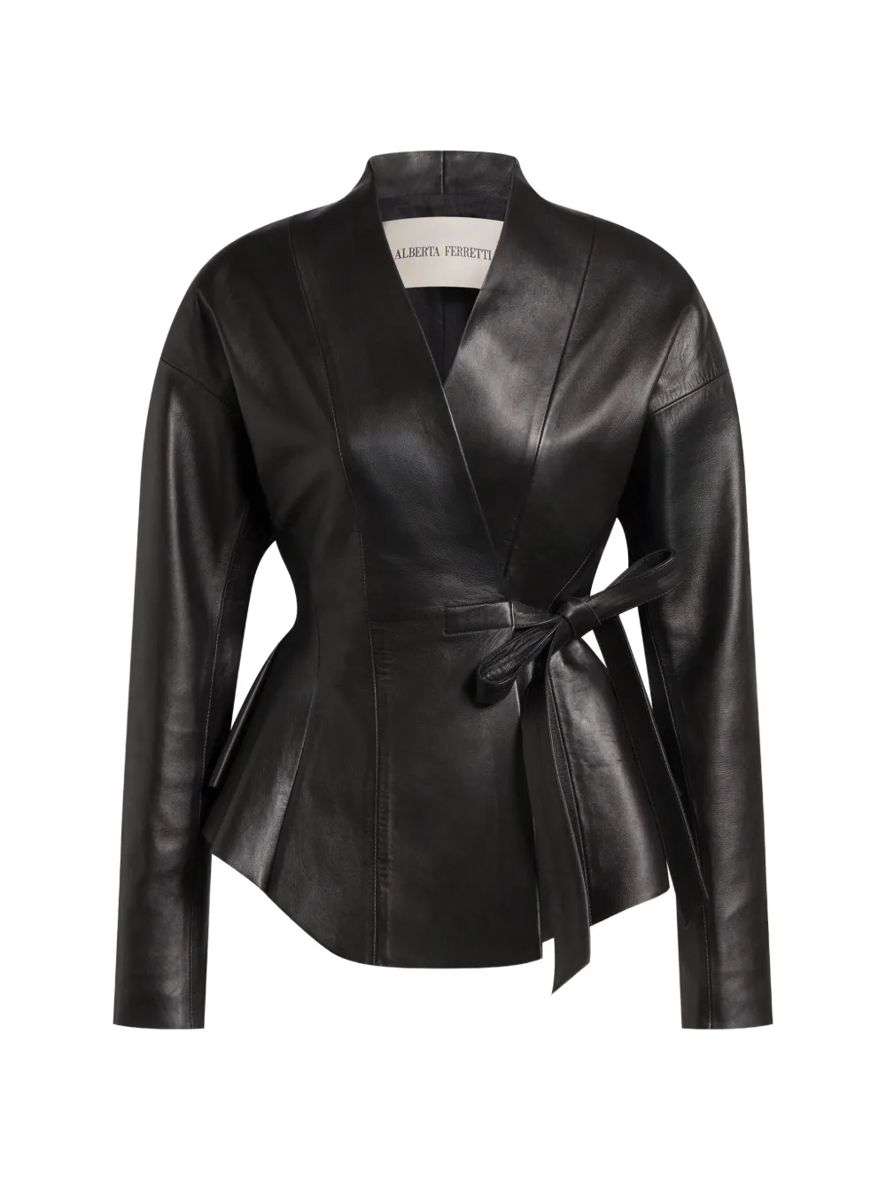 Alberta Ferretti Giacca con balza - Nero