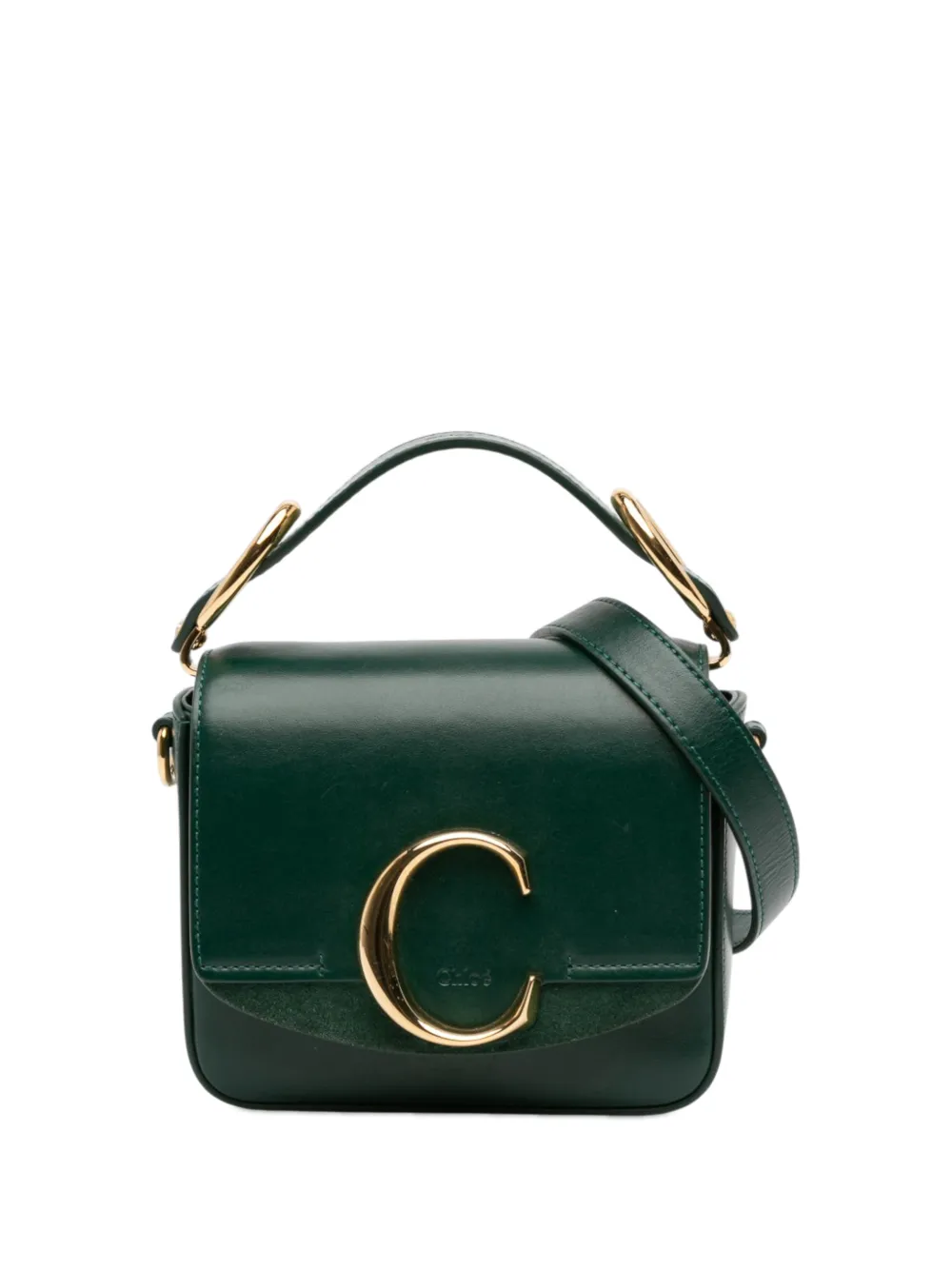 Chloé Pre-Owned Borsa a tracolla C mini in pelle 2019 - Verde