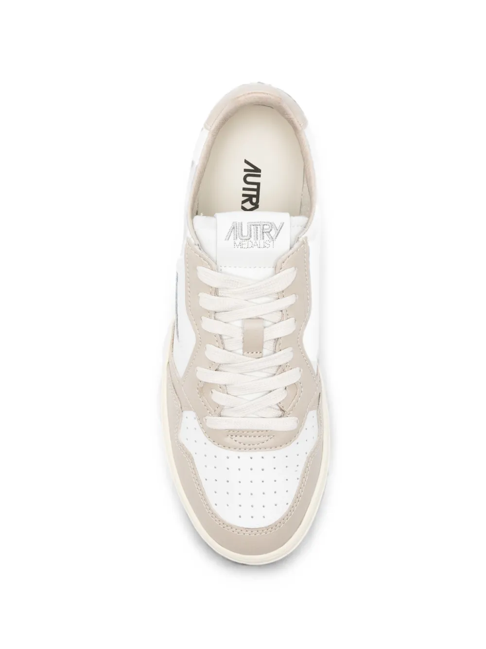 Autry Medalist panelled leather sneakers Wit