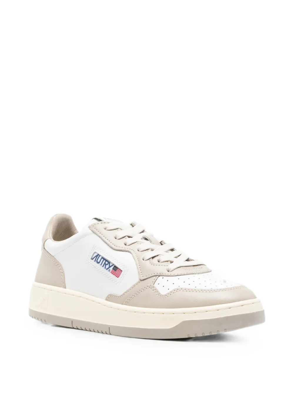 Autry Medalist panelled leather sneakers Wit