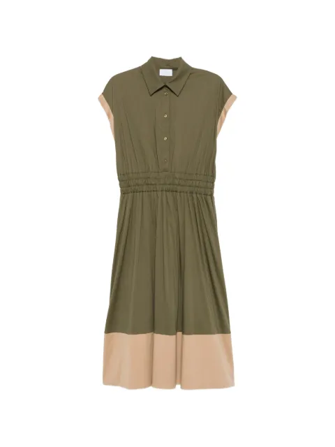 Clips elasticated-waist midi dress
