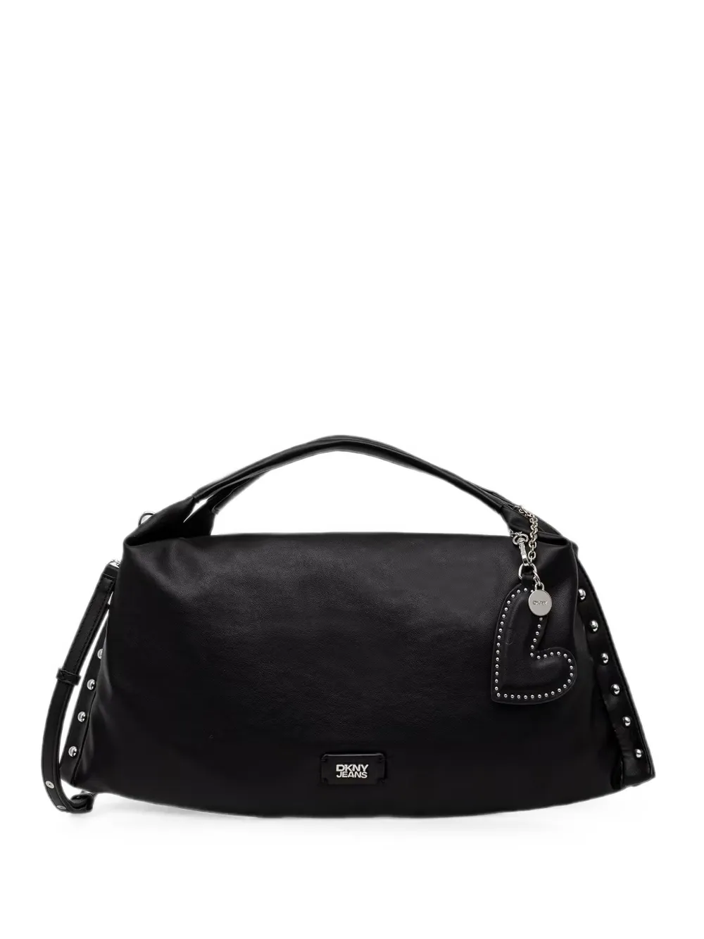 DKNY Rocco studded heart-charm shoulder bag - Nero