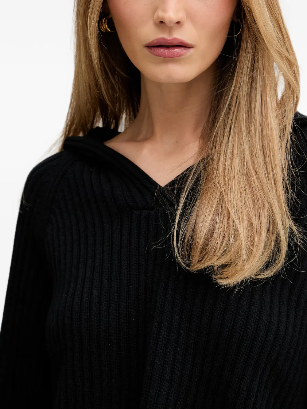 DKNY Ribgebreide trui Zwart