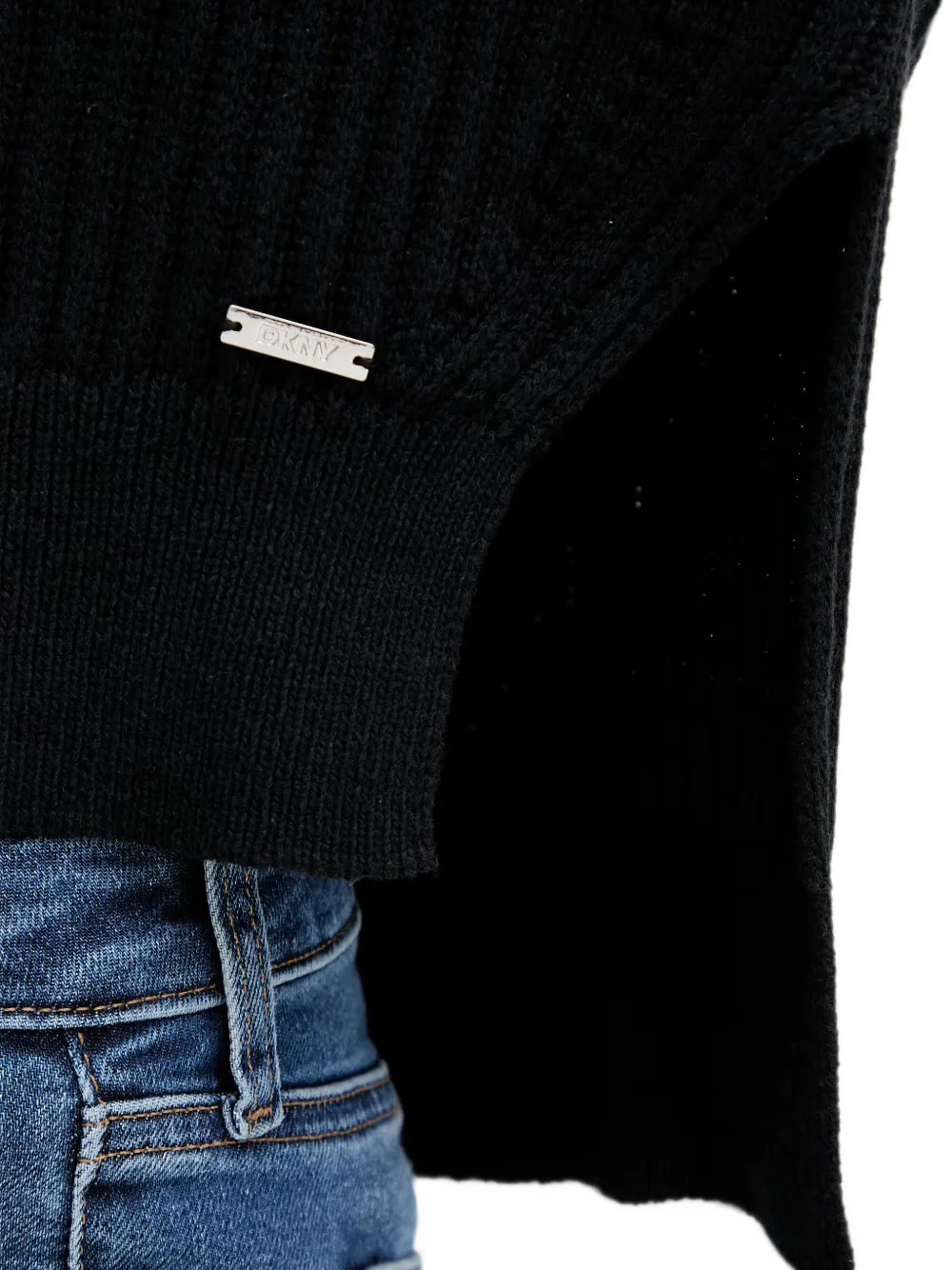 DKNY Ribgebreide trui Zwart