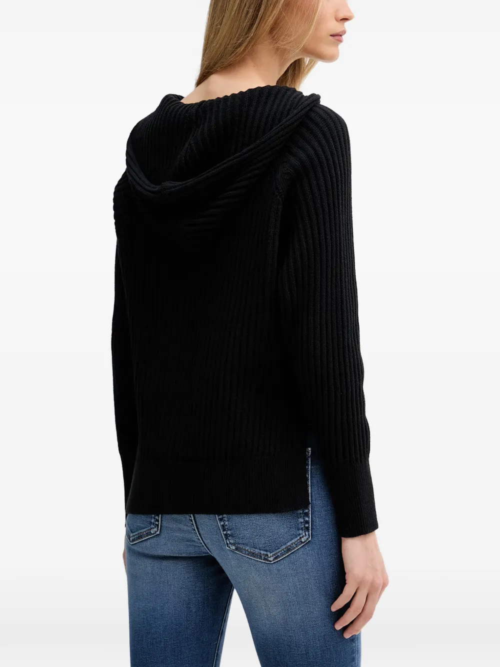 DKNY Ribgebreide trui Zwart