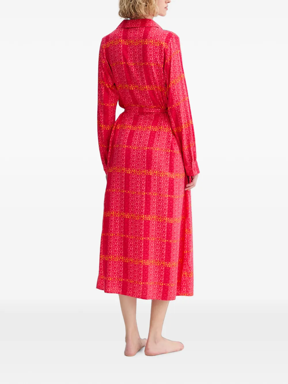 DKNY Midi-jurk met logoprint Roze