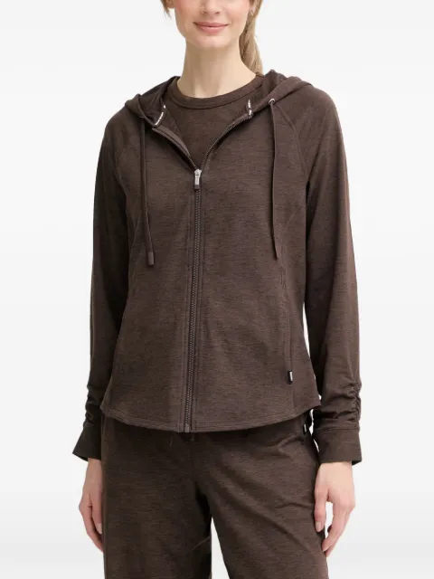DKNY zip-up drawstring hoodie