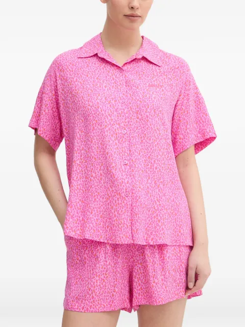 DKNY animal-print buttoned pajamas