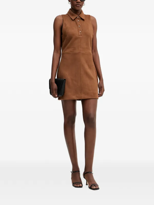 dkny brown dress Jeans Women's Collared Sleeveless Mini - Burnt Sugar together look every time