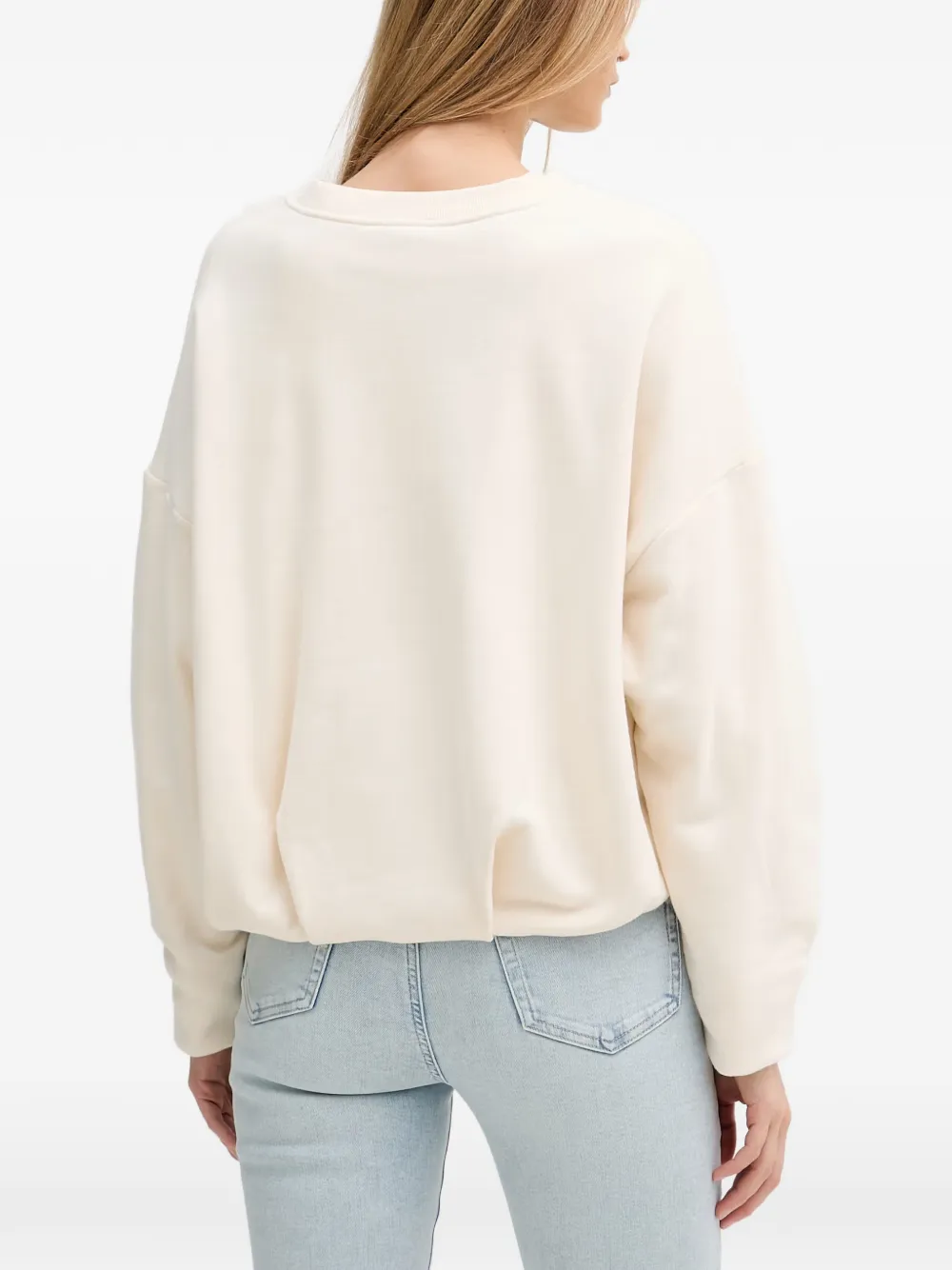 DKNY Sweater met stras logo Beige