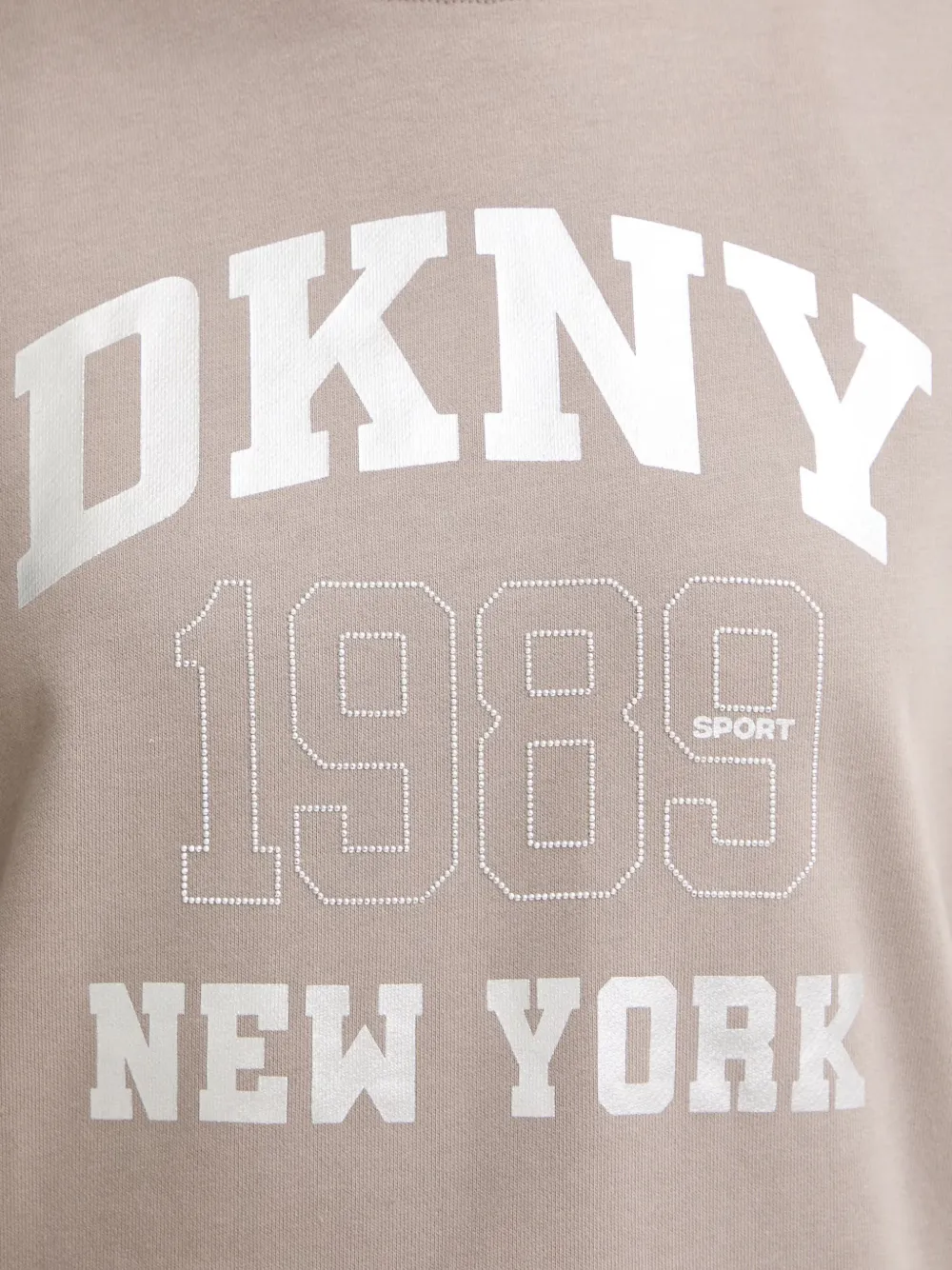 DKNY Sweater met logoprint Beige