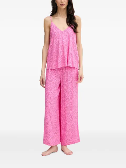 DKNY leopard-print two-piece pajamas