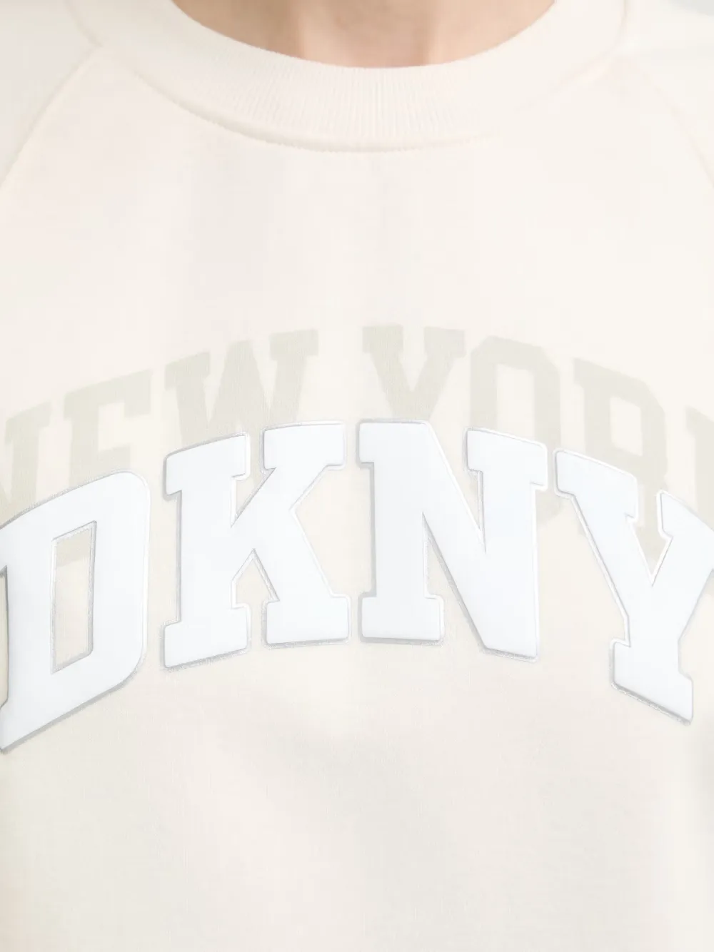 DKNY Sweater met logopatch Beige