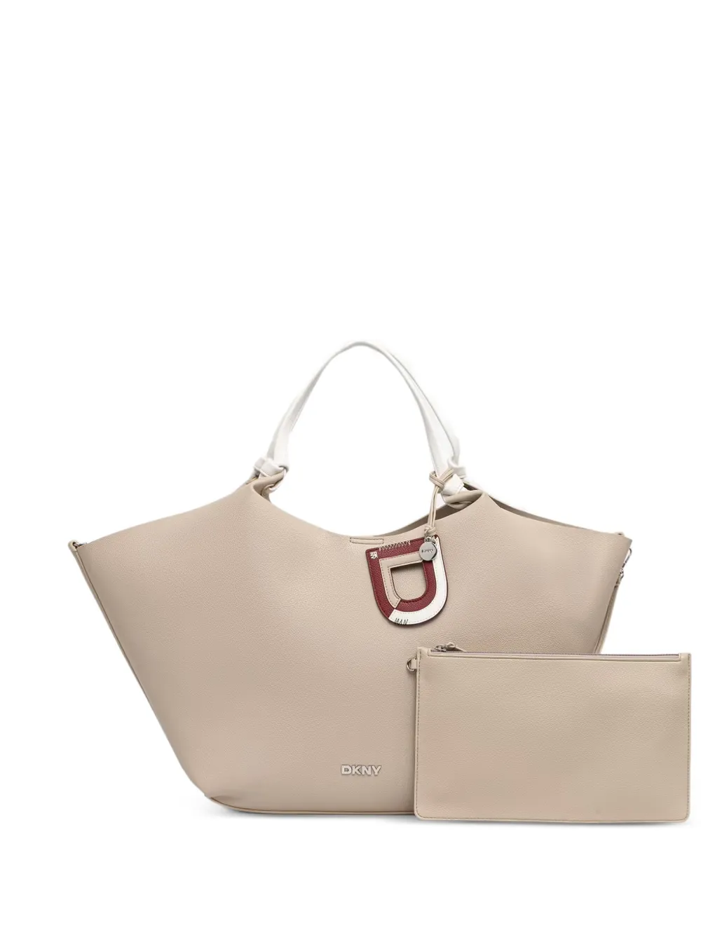 DKNY Paula logo-plaque tote bag - Toni neutri