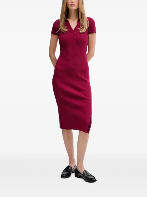 DKNY vestido midi tejido de canalé