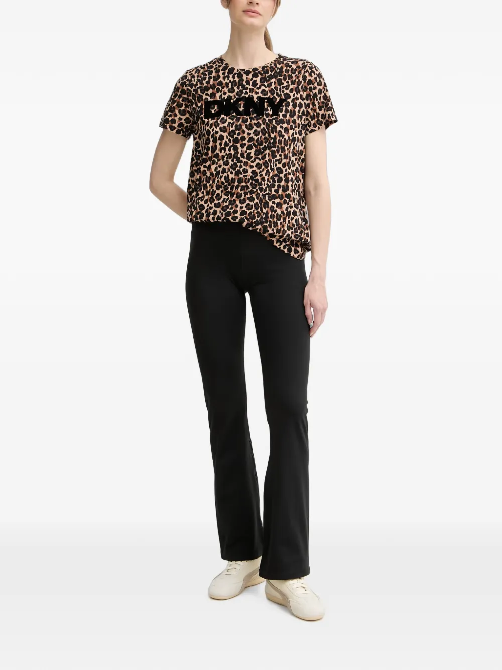DKNY Legging met logoprint Zwart