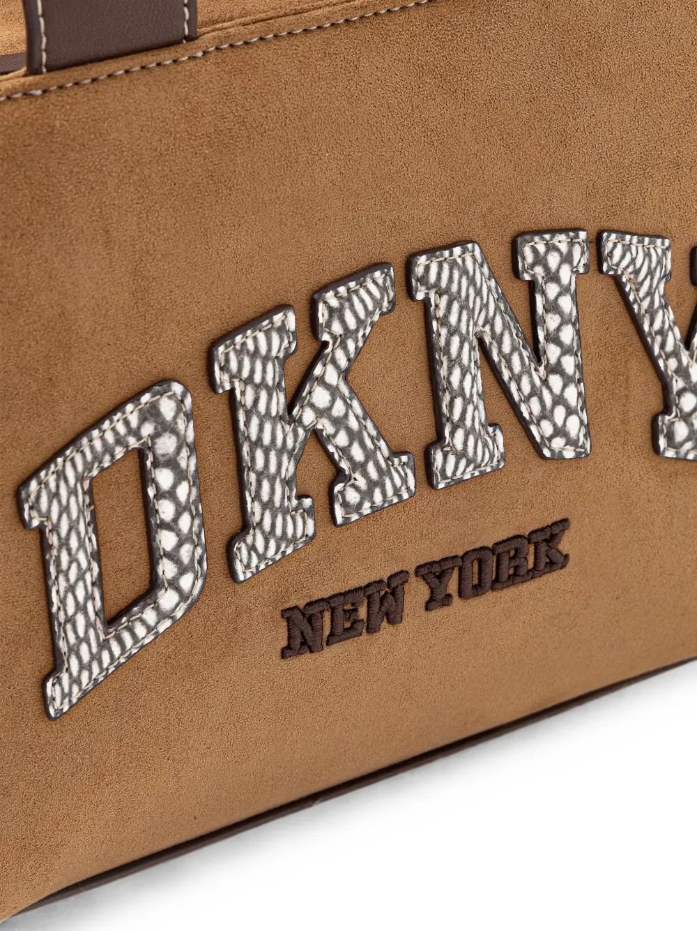 DKNY Handlee shopper met logopatch Bruin