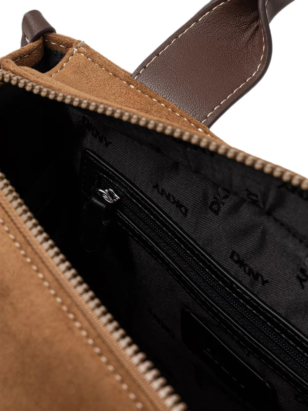 DKNY Handlee shopper met logopatch Bruin
